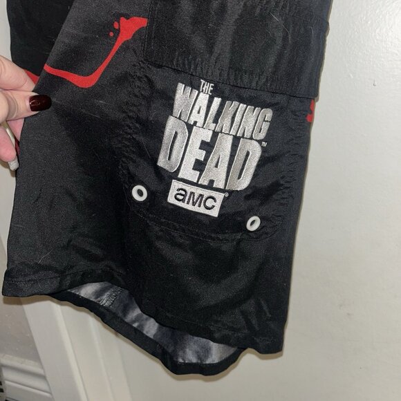Walking Dead Amc Blood Splatter Walkers Board Shorts Swim Suit Trunks Size Large - Picture 4 of 7
